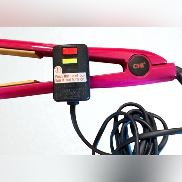 CHI Original GF1001 Ceramic Hair Straightener Flat Iron Fuschia Pink Tested - Picture 5 of 9